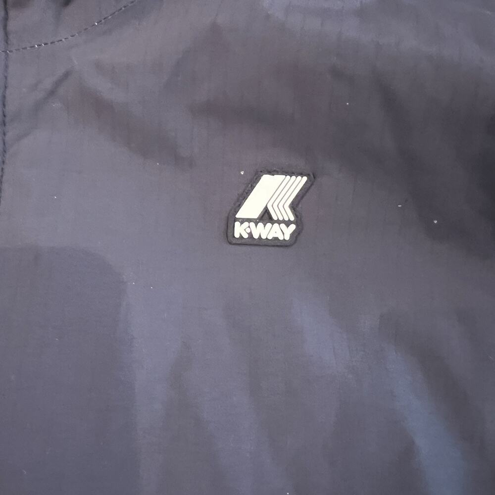 K-WAY Jack Ripstop Marmotta Full‎ Zip Fleece Lined Jacket Navy Blue Size XL - Picture 4 of 16